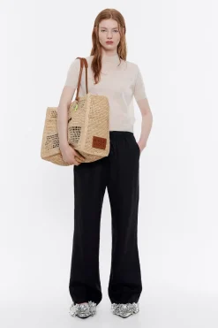 Mujer BIMBA Y LOLA Total Look<Pantalon Jogger Lino Negro Lavado