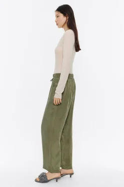 Mujer BIMBA Y LOLA Pantalones<Pantalon Jogger Tobillero Caqui Lavado