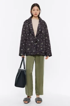 Mujer BIMBA Y LOLA Pantalones<Pantalon Jogger Tobillero Caqui Lavado