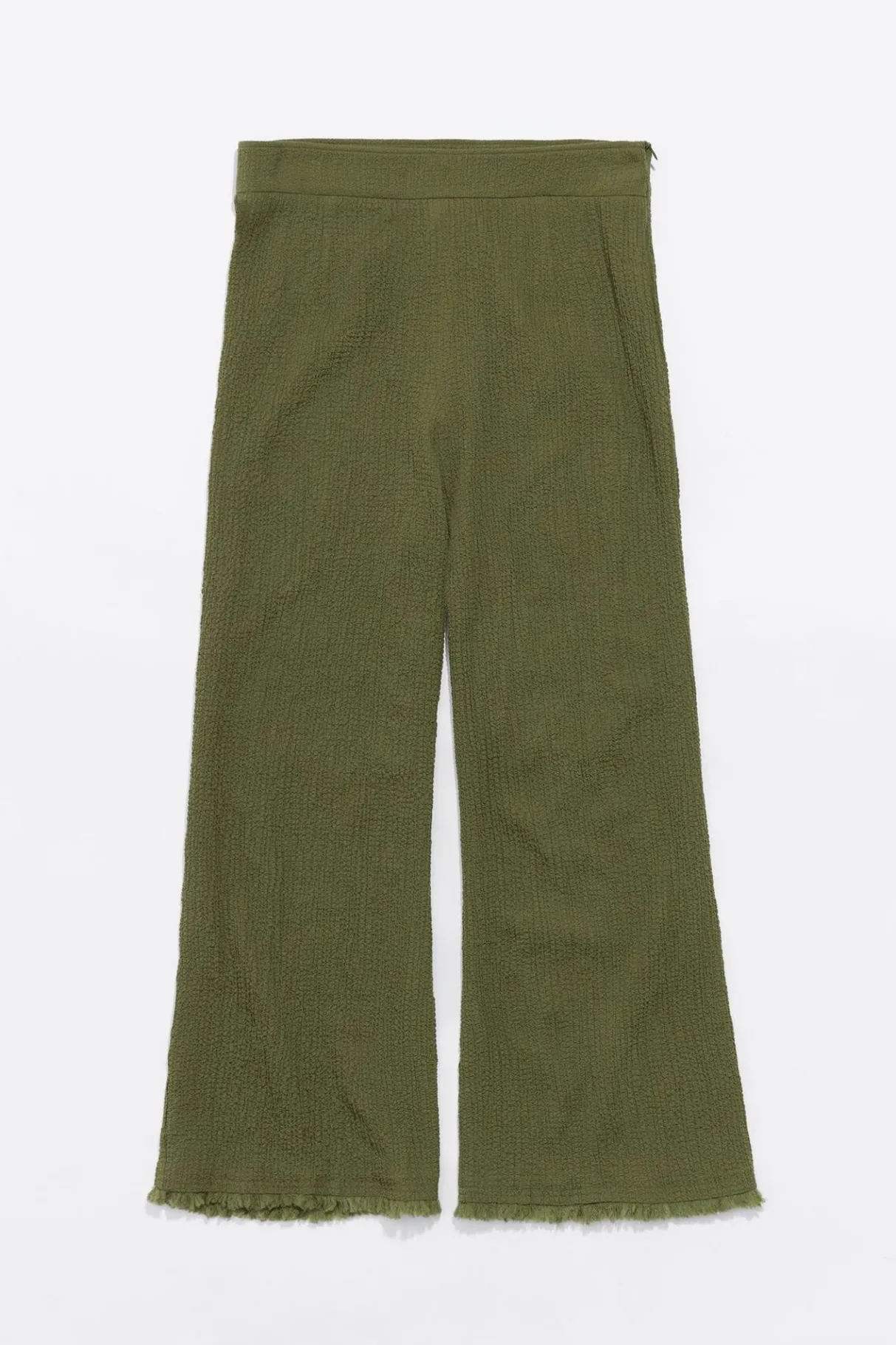 Mujer BIMBA Y LOLA Pantalones<Pantalon Recto Desflecado Caqui