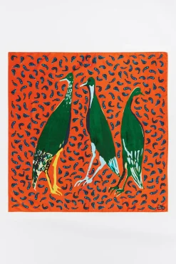 Mujer BIMBA Y LOLA Pañuelos<Panuelo Acuarela Patos Y Peces Naranja