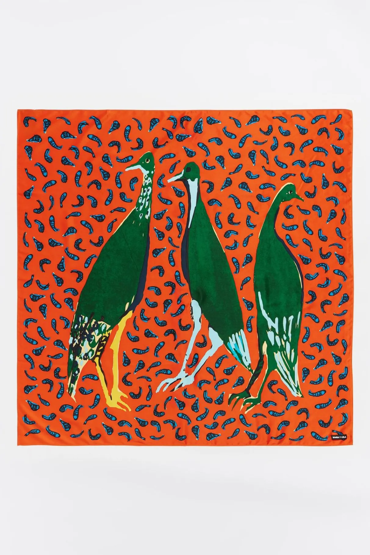 Mujer BIMBA Y LOLA Pañuelos<Panuelo Acuarela Patos Y Peces Naranja