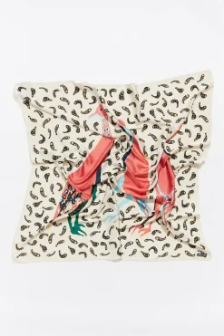 Mujer BIMBA Y LOLA Pañuelos<Panuelo Acuarela Patos Y Peces Blanco