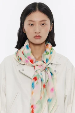 Mujer BIMBA Y LOLA Pañuelos<Panuelo Flores Difuminadas En Grupos Vainilla