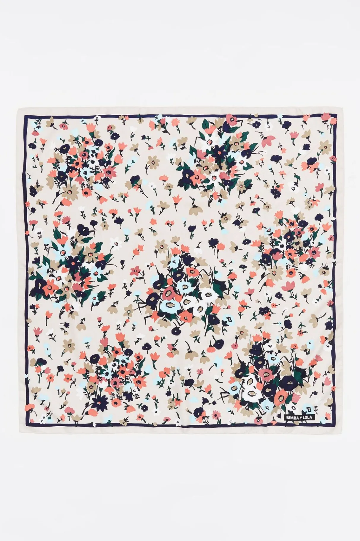 Mujer BIMBA Y LOLA Pañuelos<Panuelo Flores En Grupos Gris