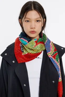 Mujer BIMBA Y LOLA Pañuelos<Panuelo Flores Puntillismo Rojo