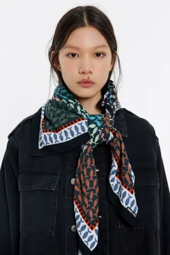 Mujer BIMBA Y LOLA Pañuelos<Panuelo Peces Antracita