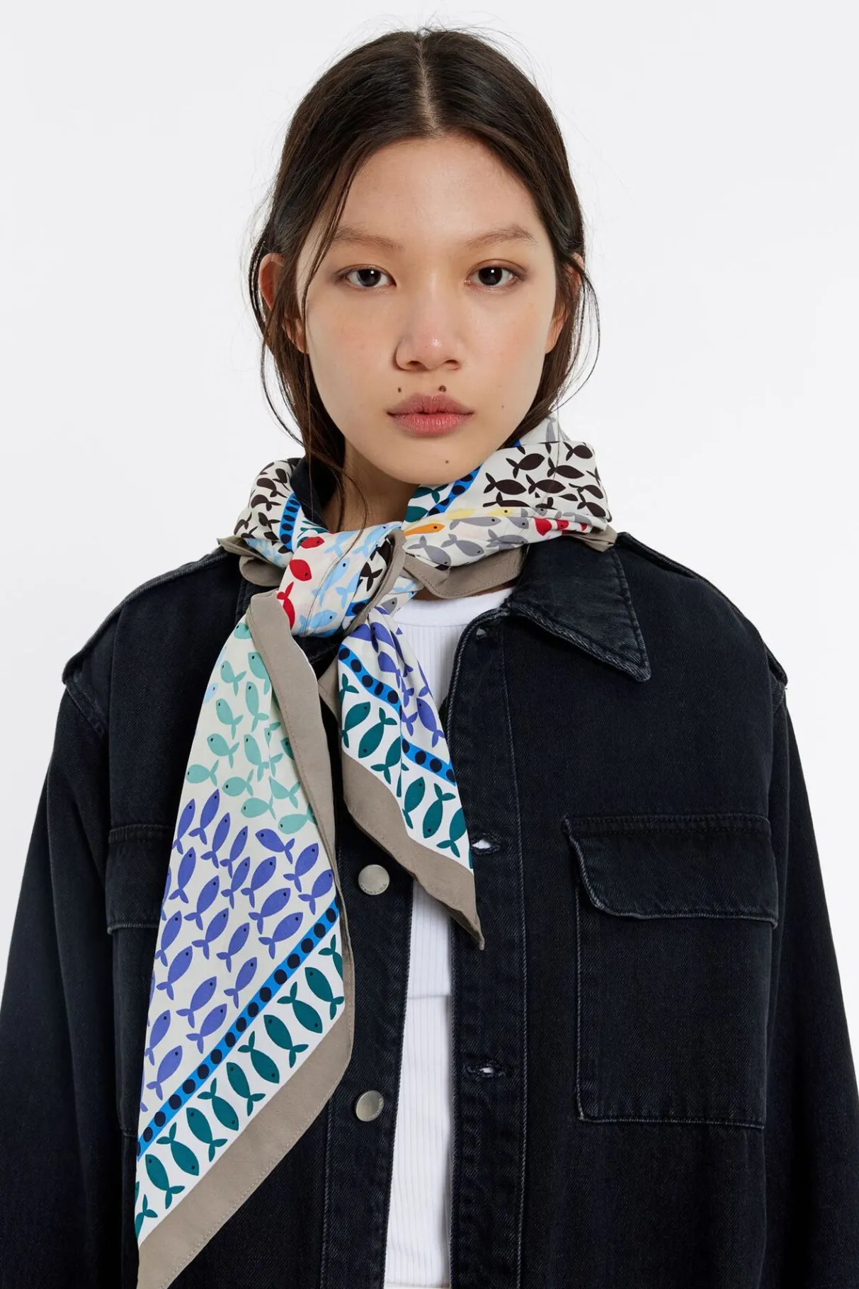 Mujer BIMBA Y LOLA Pañuelos<Panuelo Peces Beige