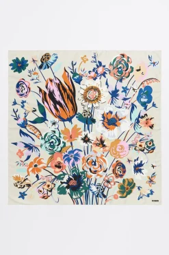 Mujer BIMBA Y LOLA Pañuelos<Panuelo Ramo De Flores Blanco