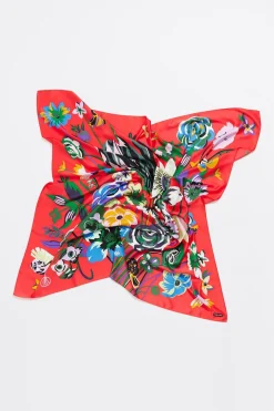 Mujer BIMBA Y LOLA Pañuelos<Panuelo Ramo De Flores Frambuesa