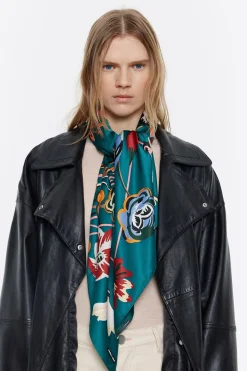 Mujer BIMBA Y LOLA Pañuelos<Panuelo Ramo De Flores Verde