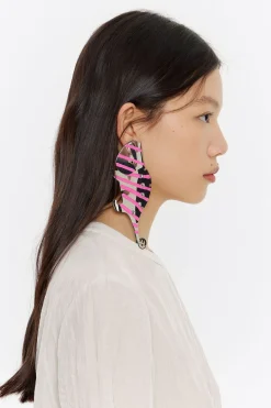 Mujer BIMBA Y LOLA Pendientes<Pendiente Camaleon Plateado Y Rosa