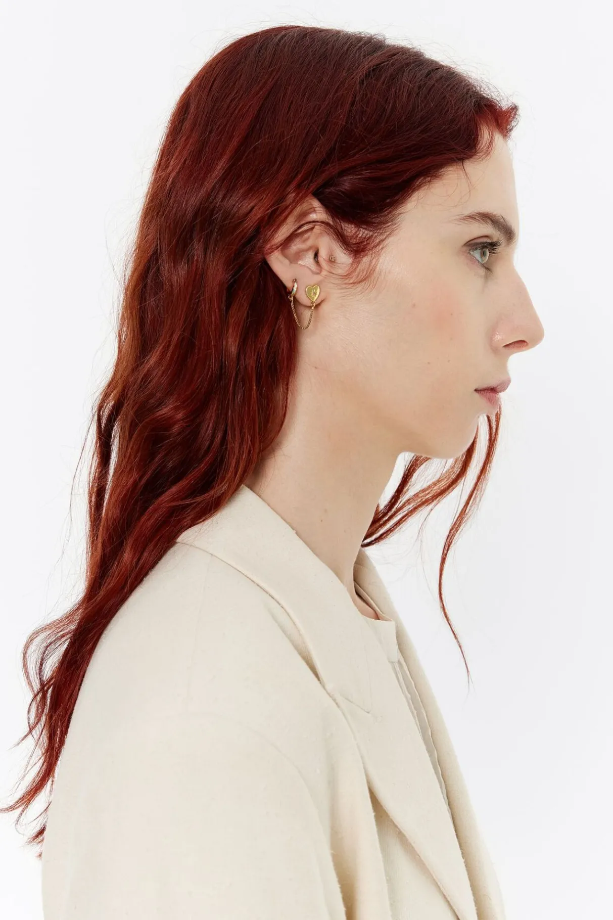 Mujer BIMBA Y LOLA Pendientes<Pendiente Doble Con Aro Y Corazon Cristales