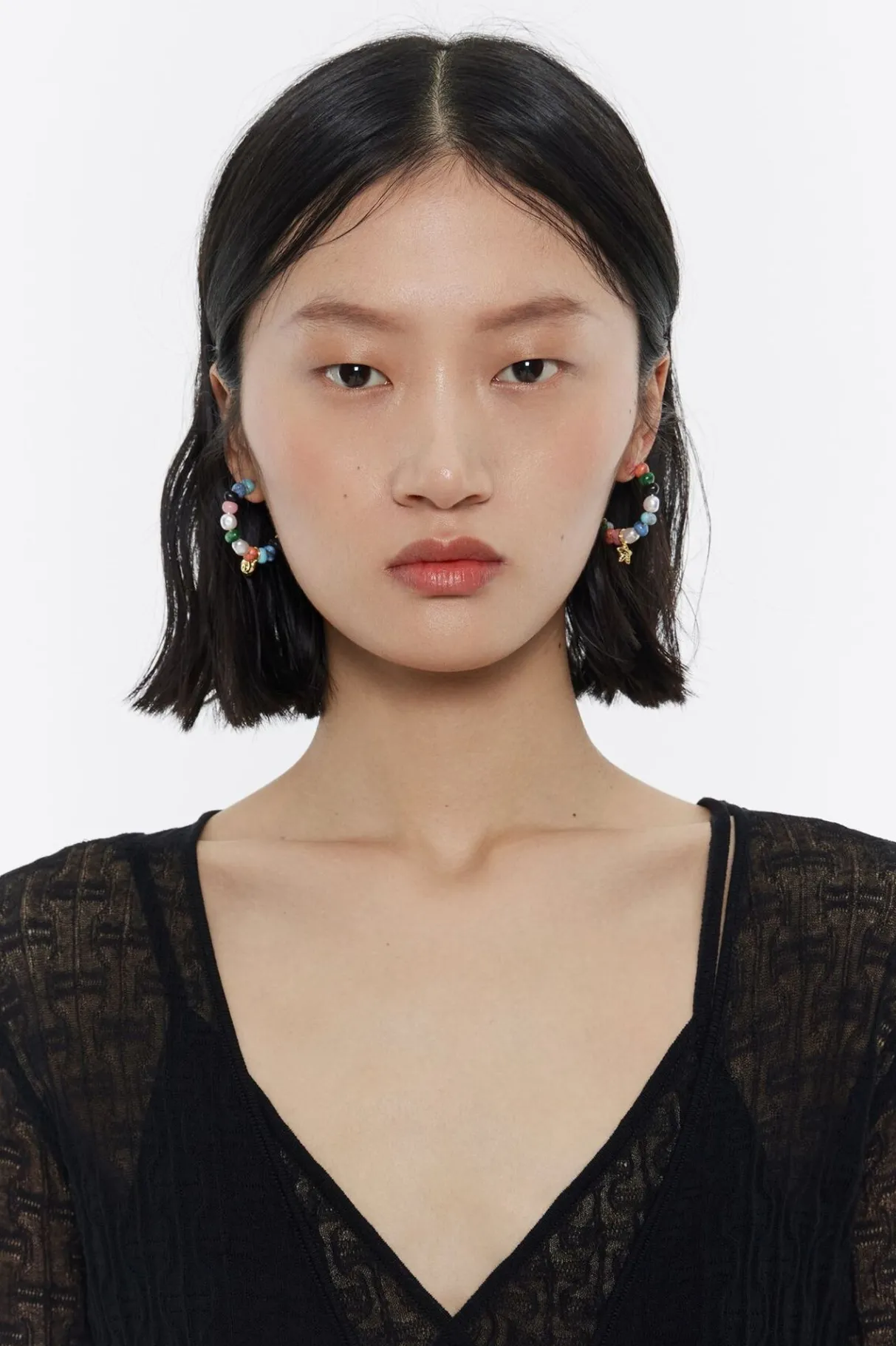 Mujer BIMBA Y LOLA Pendientes<Pendientes Aro Caracolas, Perlas Y Piedras Multicolores