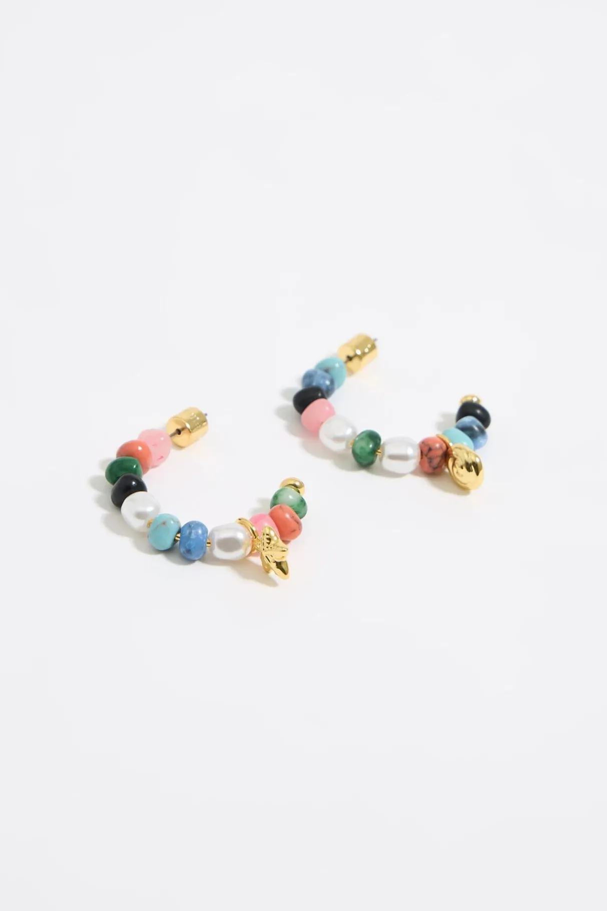 Mujer BIMBA Y LOLA Pendientes<Pendientes Aro Caracolas, Perlas Y Piedras Multicolores