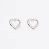 Mujer BIMBA Y LOLA Pendientes<Pendientes Aro Corazon Cristales Plateados