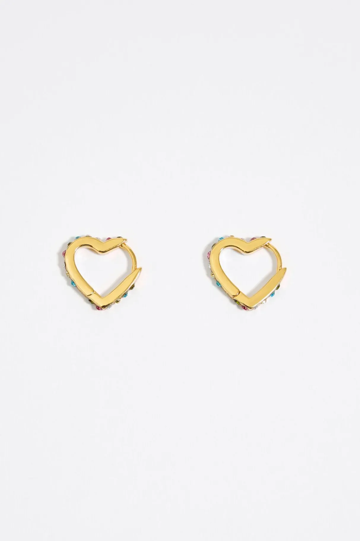 Mujer BIMBA Y LOLA Pendientes<Pendientes Aro Corazon Cristales Dorados