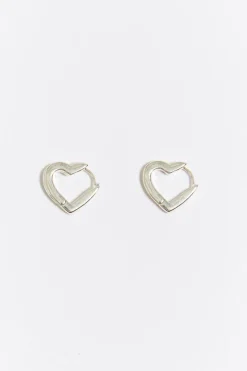 Mujer BIMBA Y LOLA Pendientes<Pendientes Aro Corazon Plateados