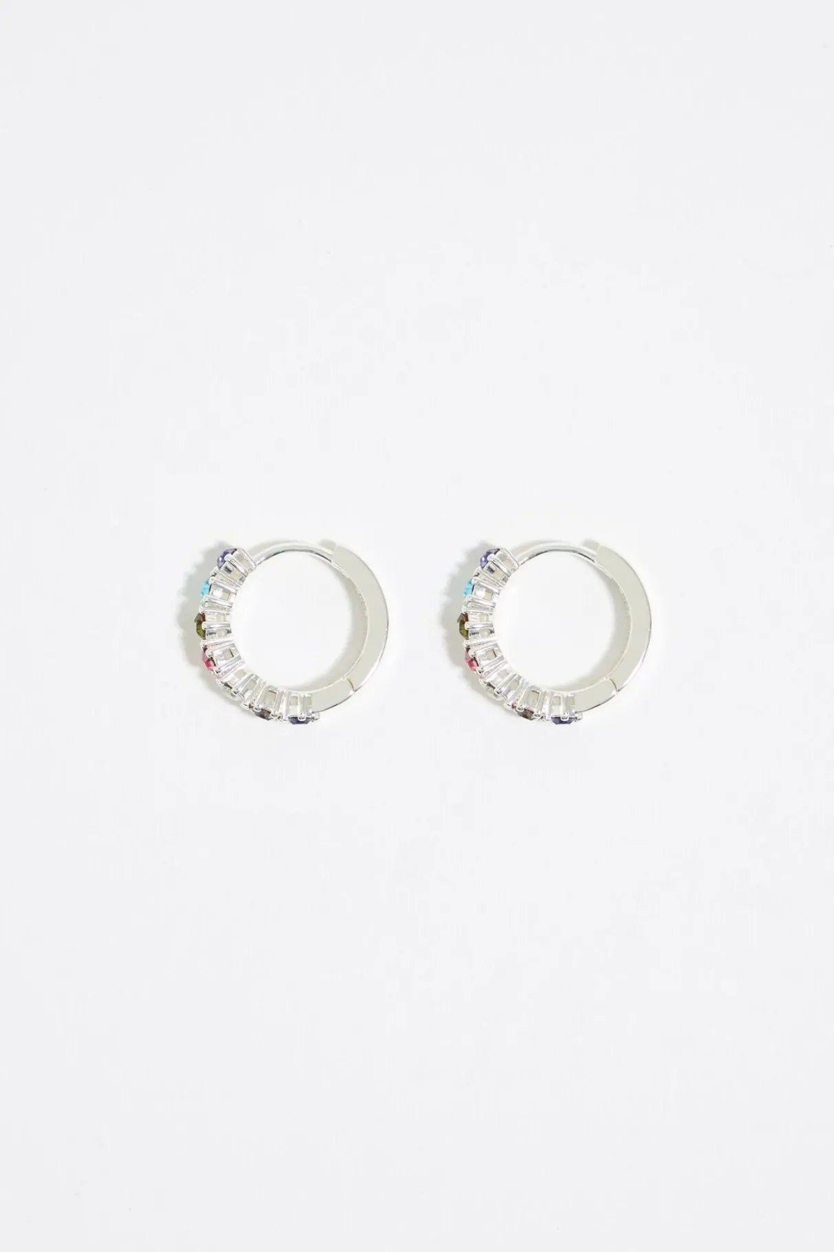 Mujer BIMBA Y LOLA Pendientes<Pendientes Aro Cristales Multicolor Plateado