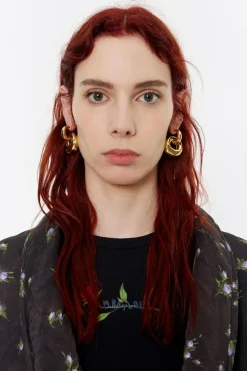 Mujer BIMBA Y LOLA Pendientes<Pendientes Aro Doble Dorados