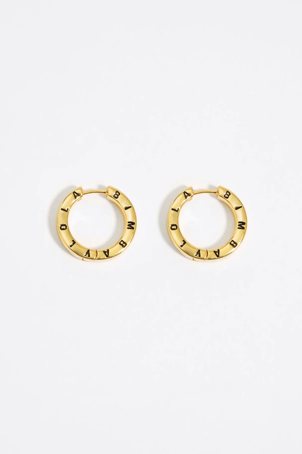 Mujer BIMBA Y LOLA Pendientes<Pendientes Aro Dorado Logo Negro