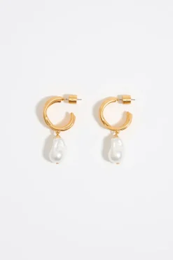 Mujer BIMBA Y LOLA Pendientes<Pendientes Aro Dorado Perla