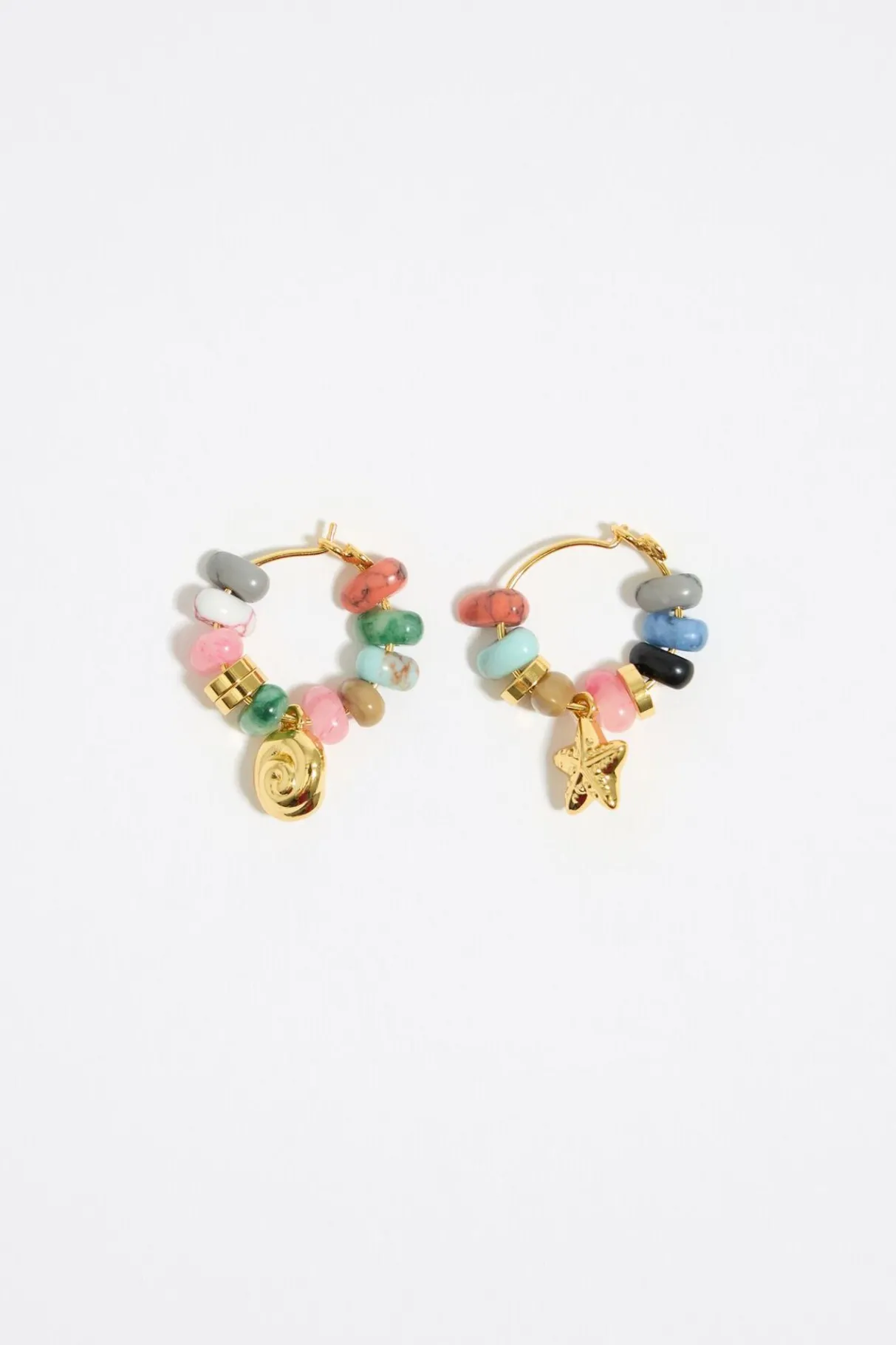 Mujer BIMBA Y LOLA Pendientes<Pendientes Aro Estrellas De Mar Y Piedras