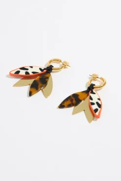 Mujer BIMBA Y LOLA Pendientes<Pendientes Aro Hojas Resina Carey