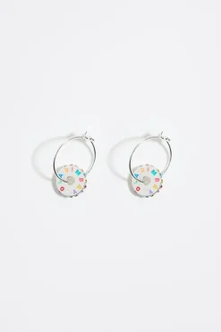 Mujer BIMBA Y LOLA Pendientes<Pendientes Aro Logo Cristales Multicolor