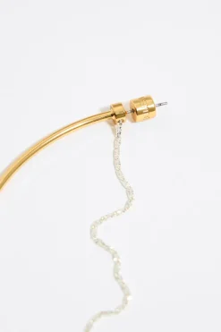 Mujer BIMBA Y LOLA Pendientes<Pendientes Aro Maxi Y Cadena Plateada