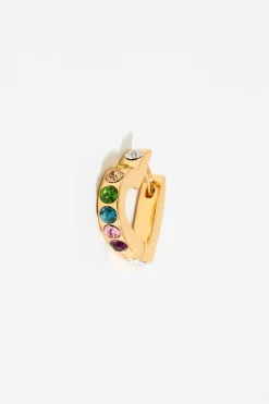 Mujer BIMBA Y LOLA Pendientes<Pendientes Aro Mini Corazon Cristales Multicolor