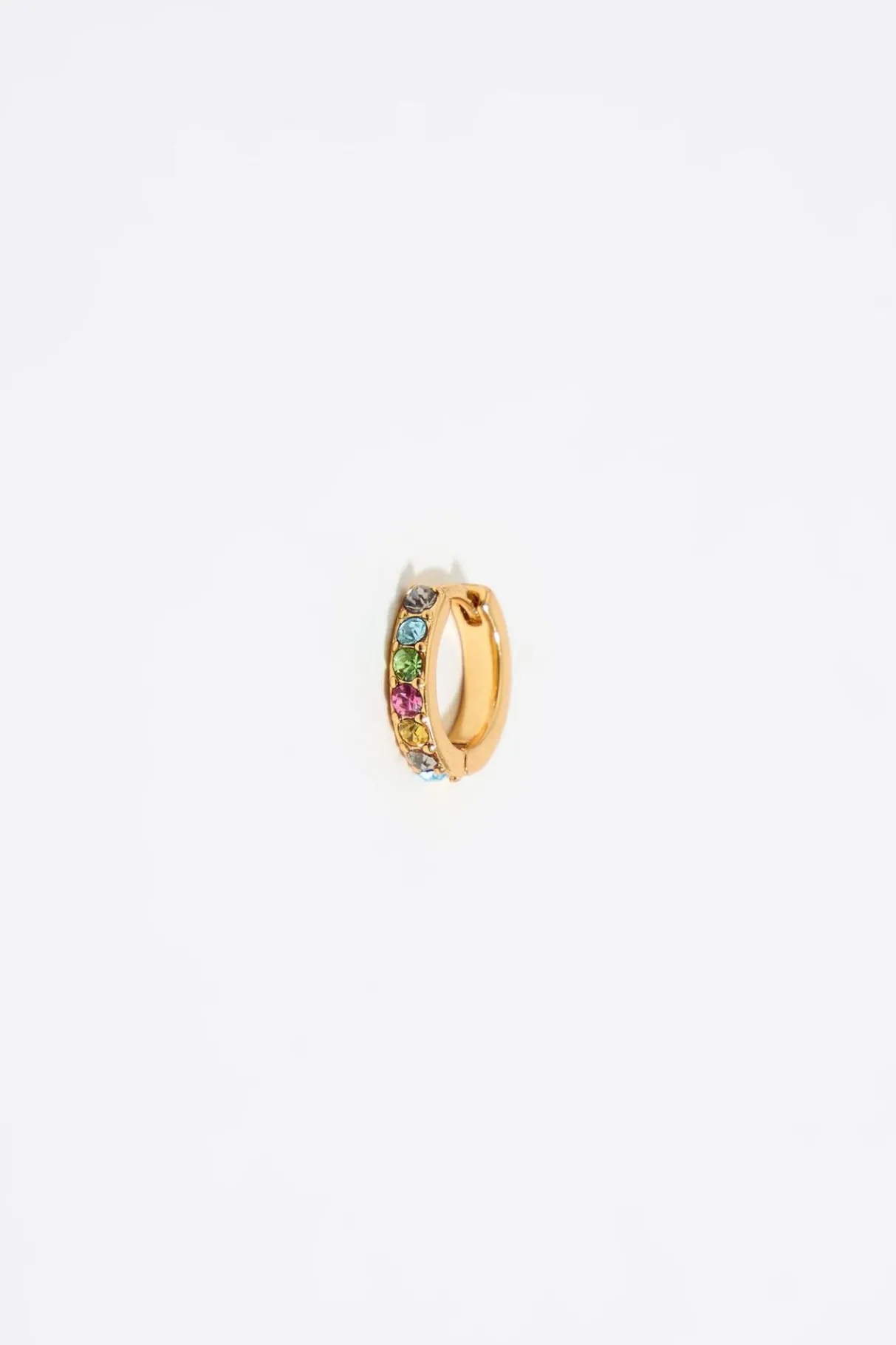 Mujer BIMBA Y LOLA Pendientes<Pendientes Aro Mini Dorado Cristales Multicolor