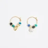 Mujer BIMBA Y LOLA Pendientes<Pendientes Aro Piedras Azules