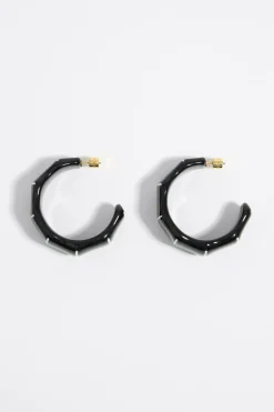 Mujer BIMBA Y LOLA Pendientes<Pendientes Bambu Negro Marfil