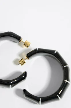 Mujer BIMBA Y LOLA Pendientes<Pendientes Bambu Negro Marfil