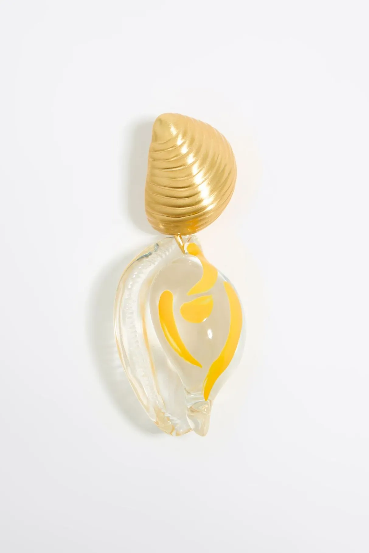 Mujer BIMBA Y LOLA Pendientes<Pendientes Caracolas Resina Y Metal Dorados