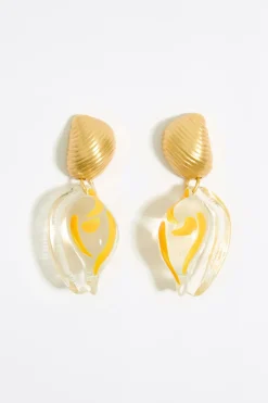 Mujer BIMBA Y LOLA Pendientes<Pendientes Caracolas Resina Y Metal Dorados