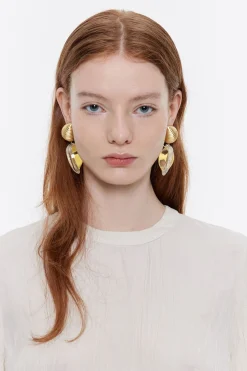 Mujer BIMBA Y LOLA Pendientes<Pendientes Caracolas Resina Y Metal Dorados