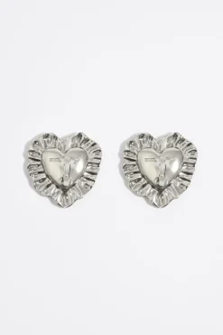 Mujer BIMBA Y LOLA Pendientes<Pendientes Cojines Corazon Plateados