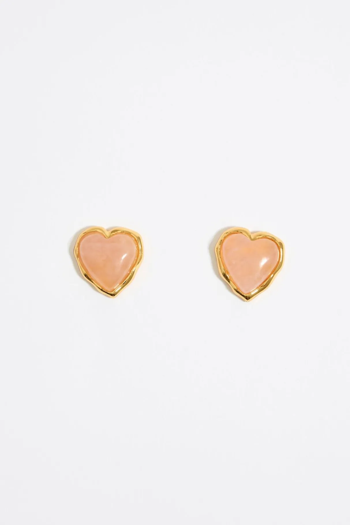 Mujer BIMBA Y LOLA Pendientes<Pendientes Corazon Piedra Rosa