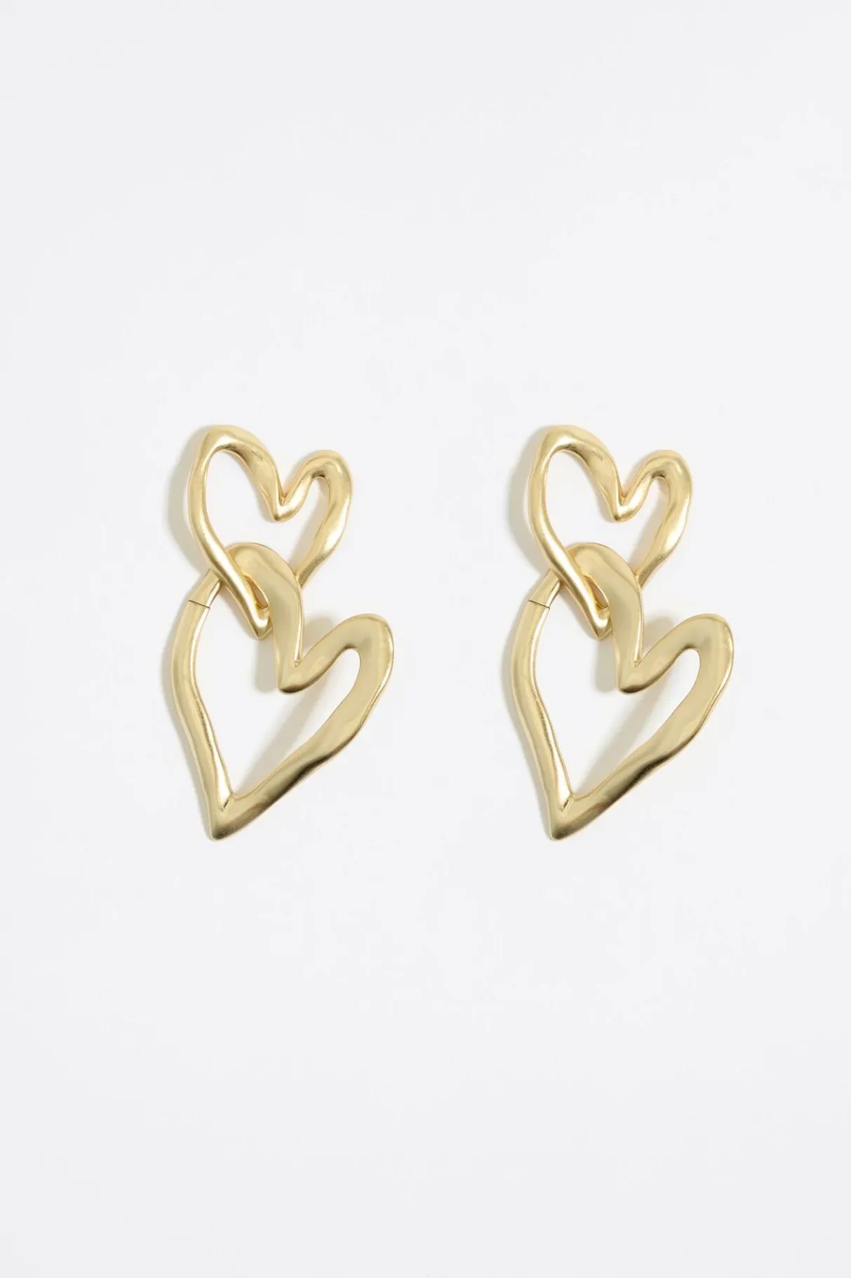 Mujer BIMBA Y LOLA Pendientes<Pendientes Corazones Textura Dorados