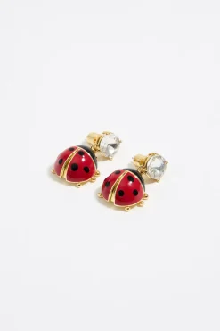 Mujer BIMBA Y LOLA Pendientes<Pendientes Cristal Y Mariquita Rojos
