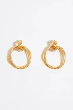 Mujer BIMBA Y LOLA Pendientes<Pendientes Doble Aro Dorado Mate
