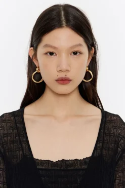 Mujer BIMBA Y LOLA Pendientes<Pendientes Doble Aro Dorado Mate