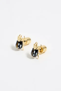 Mujer BIMBA Y LOLA Pendientes<Pendientes Escarabajo Negro