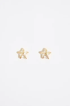 Mujer BIMBA Y LOLA Pendientes<Pendientes Estrella De Mar Marfil