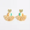 Mujer BIMBA Y LOLA Pendientes<Pendientes Flor Ceramica Y Rafia