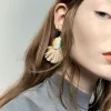Mujer BIMBA Y LOLA Bisuteria<Pendientes Flor Ceramica Y Rafia