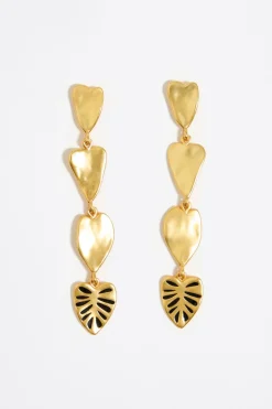Mujer BIMBA Y LOLA Pendientes<Pendientes Hojas Dorado Mate