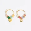 Mujer BIMBA Y LOLA Abecedario<Pendientes Letra B Piedras Multicolores